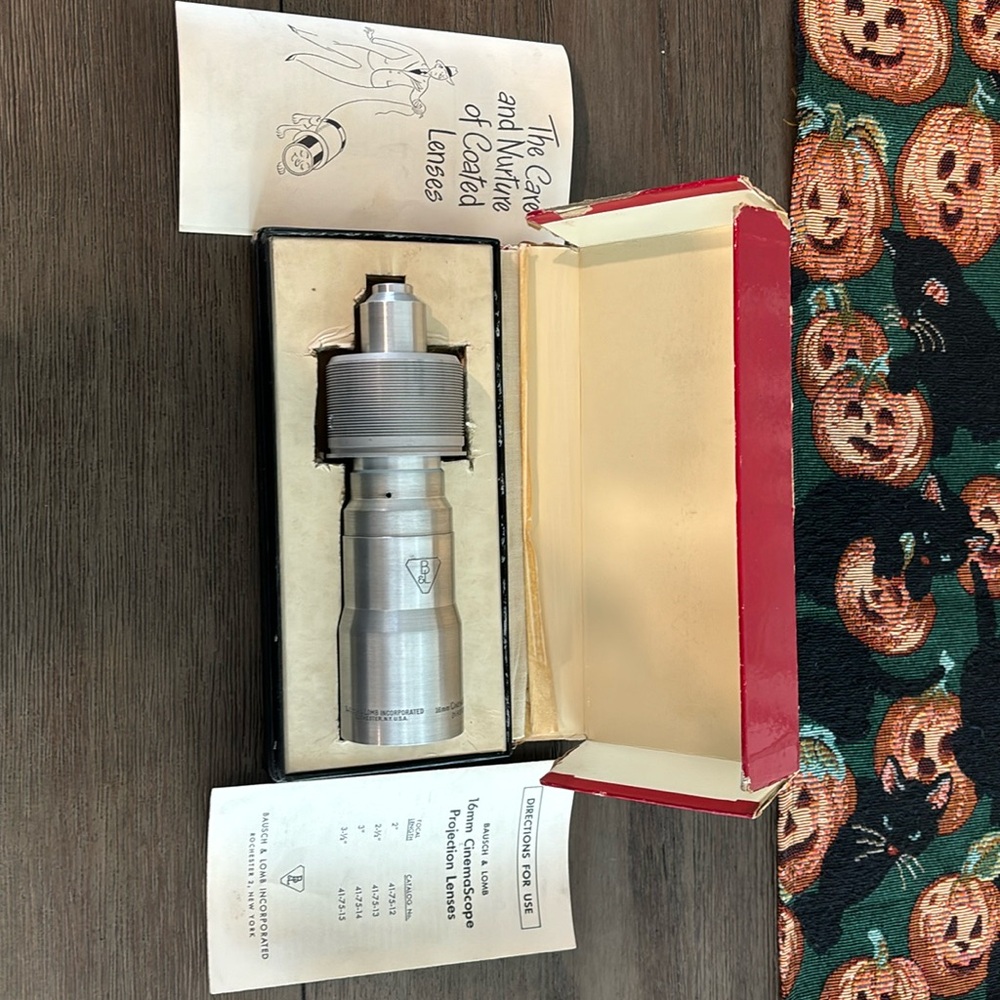 Bausch & Lomb 16 mm CinemaScope Projection Lens 2”